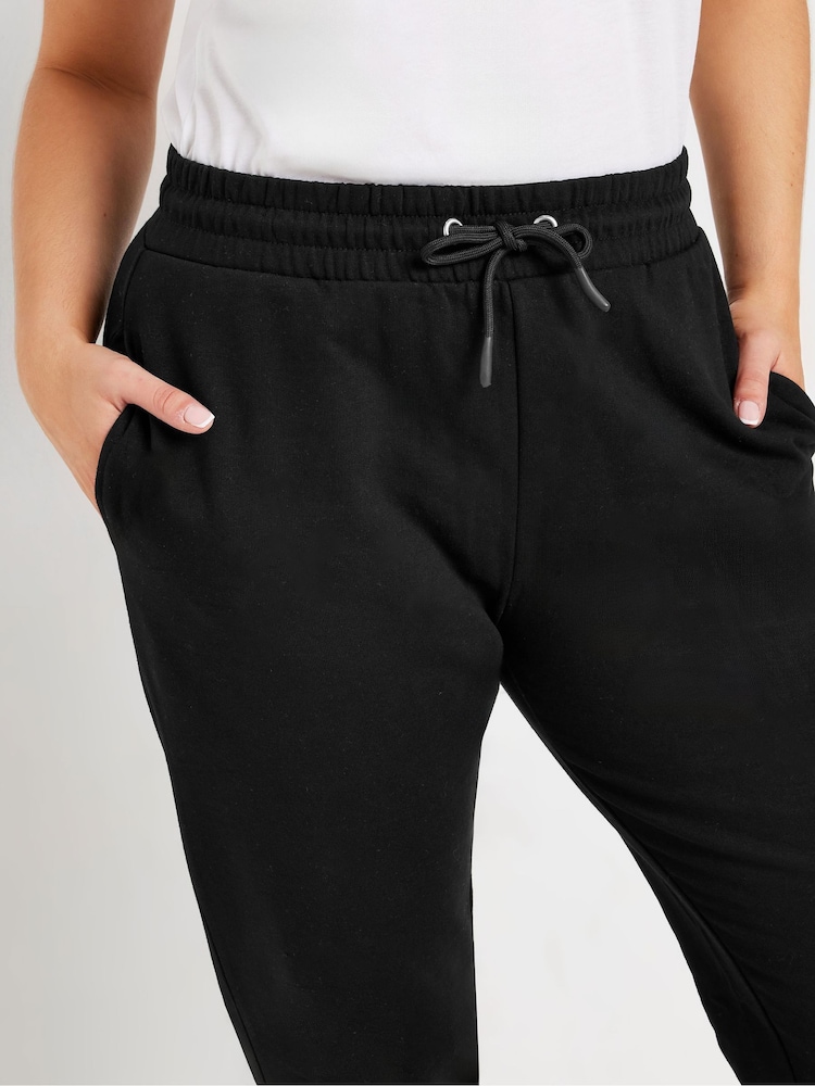 M&Co Black Cuffed Joggers 2 Pack - Image 5 of 7
