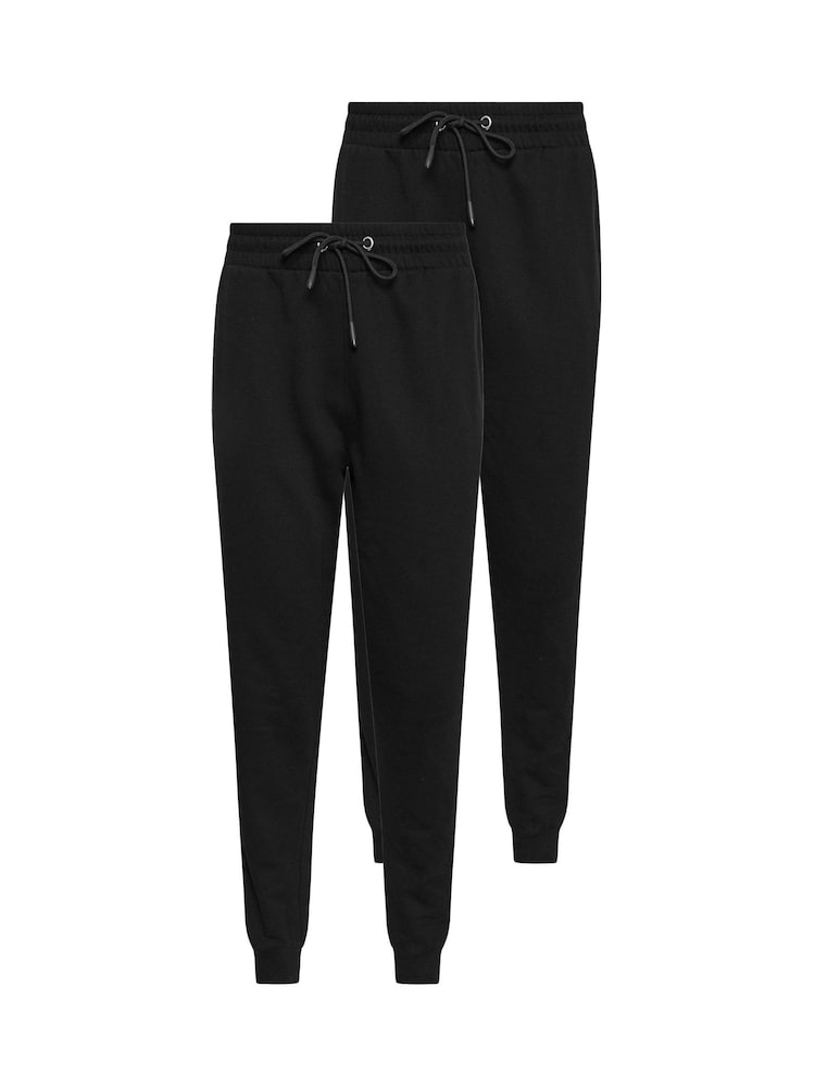 M&Co Black Cuffed Joggers 2 Pack - Image 6 of 7