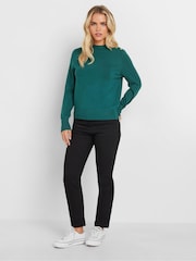 M&Co Blue Petite Button Turtle Neck Jumper - Image 2 of 5