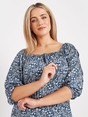 M&Co Ditsy Keyhole Front Top - Imagen 4 de 4