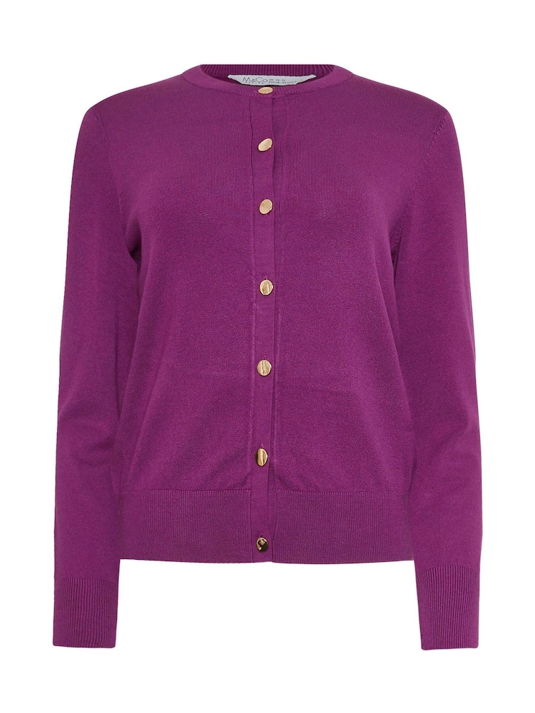 M&Co Purple Petite Popper Cardigan - Image 5 of 5