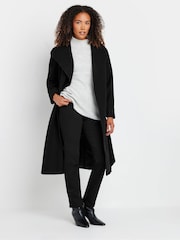 M&Co Black Tailored Wrap Coat - Image 2 of 6
