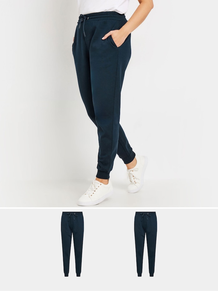 M&Co Blue Cuffed Joggers 2 Pack - Image 5 of 7
