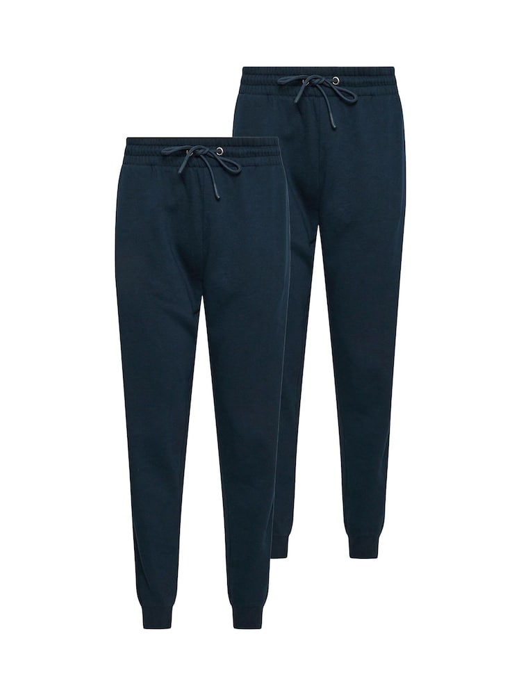 Blue - M&Co Cuffed Joggers 2 Pack - Image 7 of 7