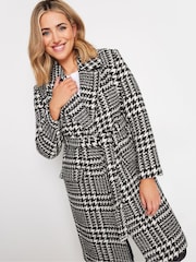 M&Co Black Dogtooth Wrap Coat - Image 1 of 5