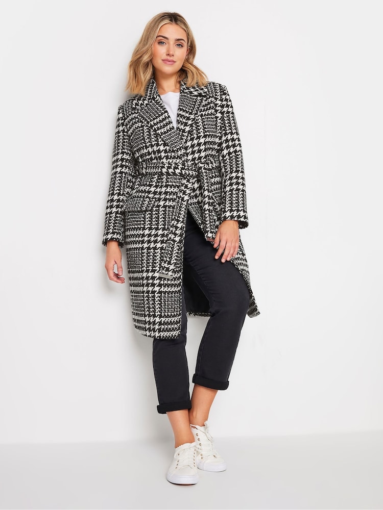 M&Co Black Dogtooth Wrap Coat - Image 2 of 5