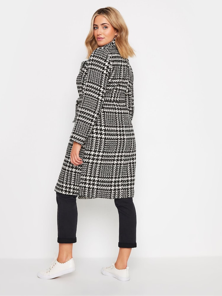 M&Co Black Dogtooth Wrap Coat - Image 4 of 5