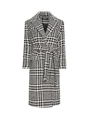 M&Co Black Dogtooth Wrap Coat - Image 5 of 5