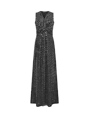M&Co Black Sequin Sleeveless Brillo Dress - Image 6 of 6