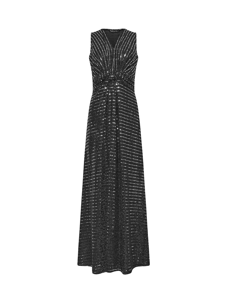 M&Co Black Sequin Sleeveless Brillo Dress - Image 6 of 6