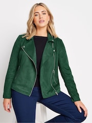 Синий - M&Co Suede Bomber Jacket - Image 1 of 5