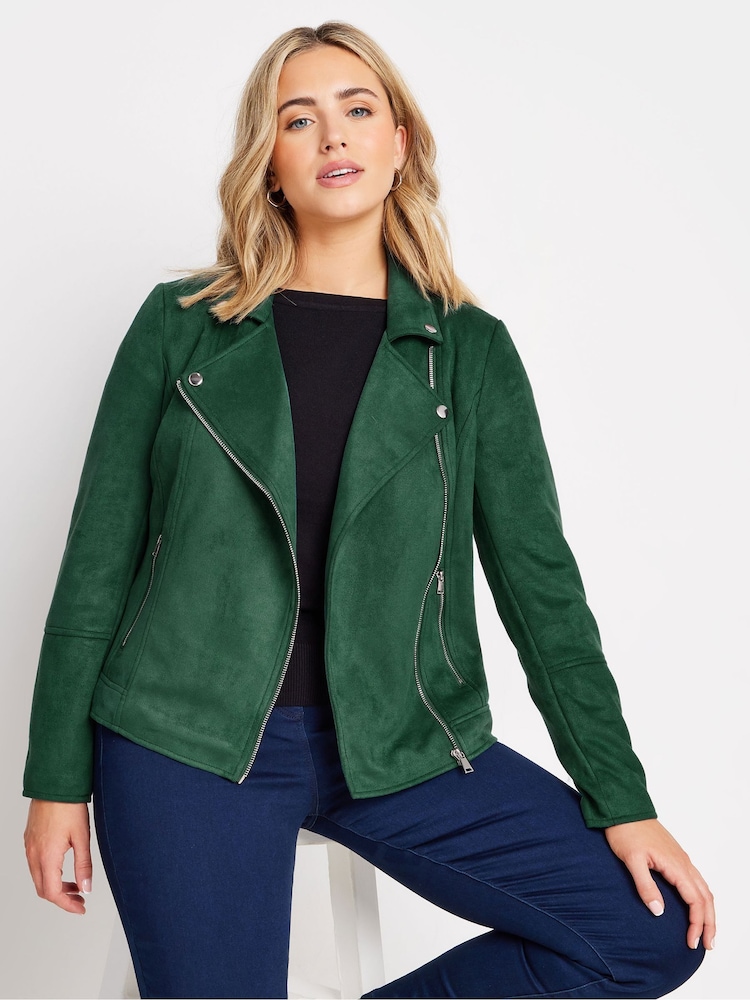Синий - M&Co Suede Bomber Jacket - Image 1 of 5
