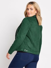 Синий - M&Co Suede Bomber Jacket - Image 3 of 5