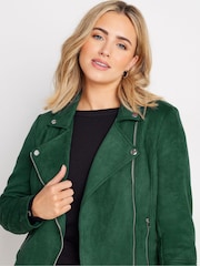 Синий - M&Co Suede Bomber Jacket - Image 4 of 5