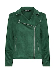 Синий - M&Co Suede Bomber Jacket - Image 5 of 5