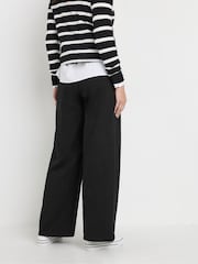 Negro - M&Co Wide Leg Joggers - Imagen 3 de 5