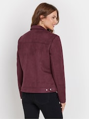 M&Co Purple Suede Bomber Jacket - Image 2 of 5