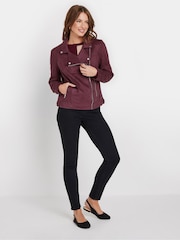 M&Co Purple Suede Bomber Jacket - Image 3 of 5
