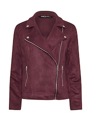 M&Co Purple Suede Bomber Jacket - Image 5 of 5