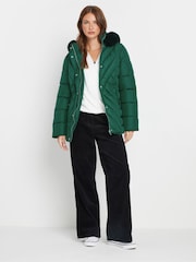 M&Co Green Puffer Faux Fur Hood Coat - Image 2 of 5