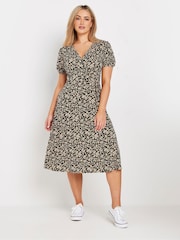 M&Co Natural Floral Print Wrap Dress - Image 1 of 4