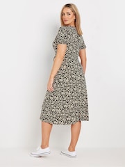 M&Co Natural Floral Print Wrap Dress - Image 3 of 4
