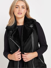 M&Co Black Aviator Gilet - Image 4 of 5