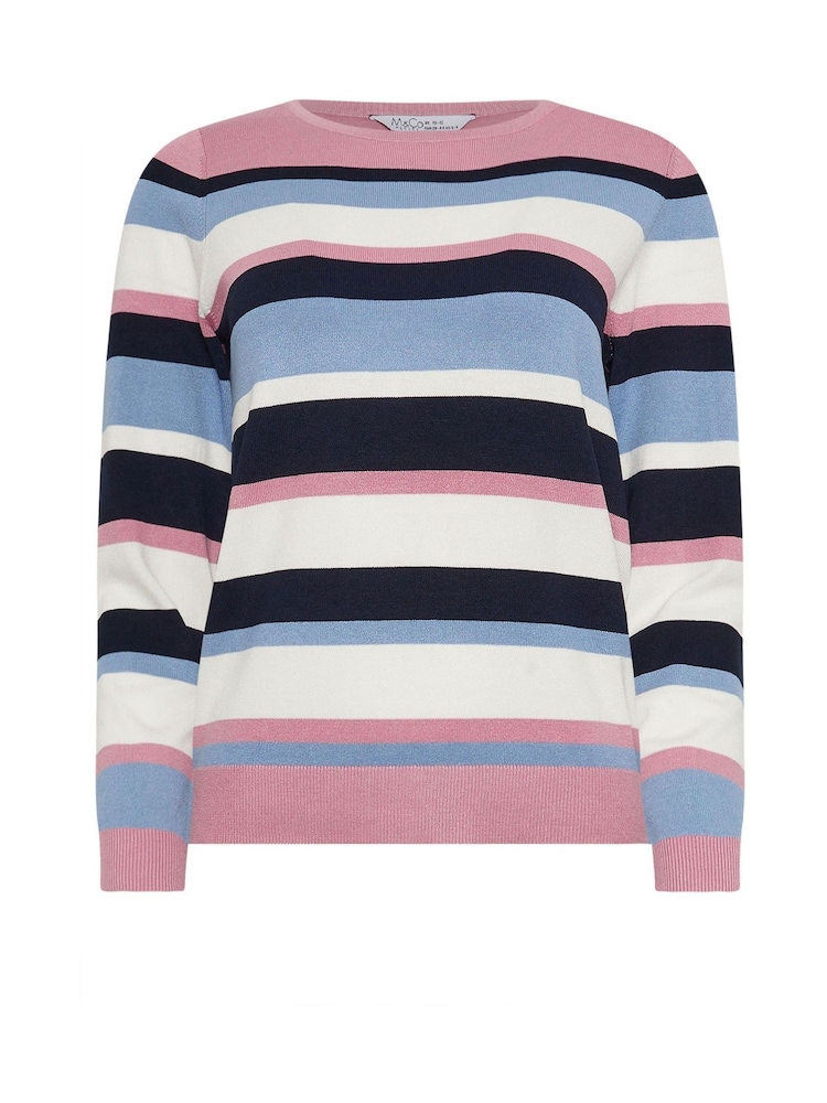 M&Co Nevy Blue Petite Multi Stripe Jumper - Image 5 of 5