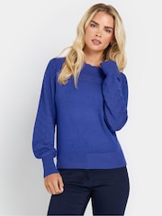 M&Co Blue Petite Pointelle Jumper - Image 1 of 5