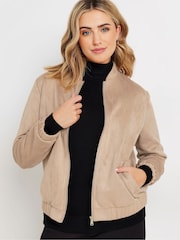 M&Co Natural Suede Bomber Jacket - Image 3 of 5