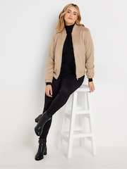 M&Co Natural Suede Bomber Jacket - Image 4 of 5