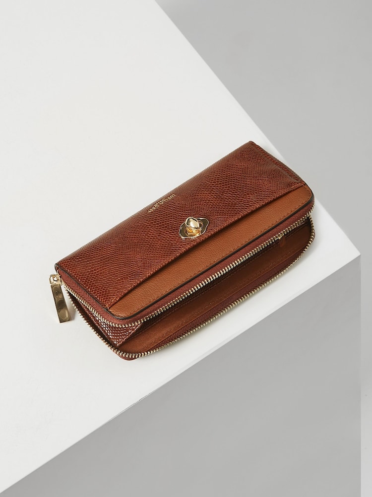 Luella Grey Large Red Eileen Zip Around Purse - Image 2 of 5
