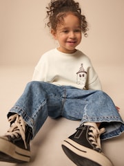 White Halloween Crew Sweatshirt (3mths-7yrs) - Image 2 of 8