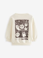 White Halloween Crew Sweatshirt (3mths-7yrs) - Image 5 of 8