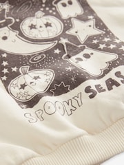 White Halloween Crew Sweatshirt (3mths-7yrs) - Image 8 of 8