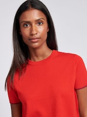 U.S. Polo Assn – Kurzarm-Pullover mit Rundhalsausschnitt für Damen, Orange - Bild 5 von 6