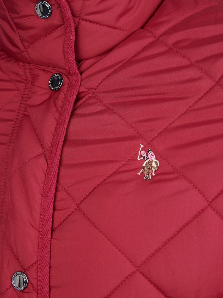 U.S. Polo Assn. Red Womens Lightweight Quilted Jacket - Image 11 of 11