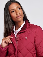 U.S. Polo Assn. Red Womens Lightweight Quilted Jacket - Image 2 of 11