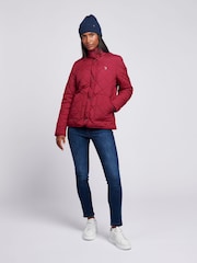 U.S. Polo Assn. Red Womens Lightweight Quilted Jacket - Image 3 of 11