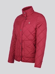 U.S. Polo Assn. Red Womens Lightweight Quilted Jacket - Image 9 of 11