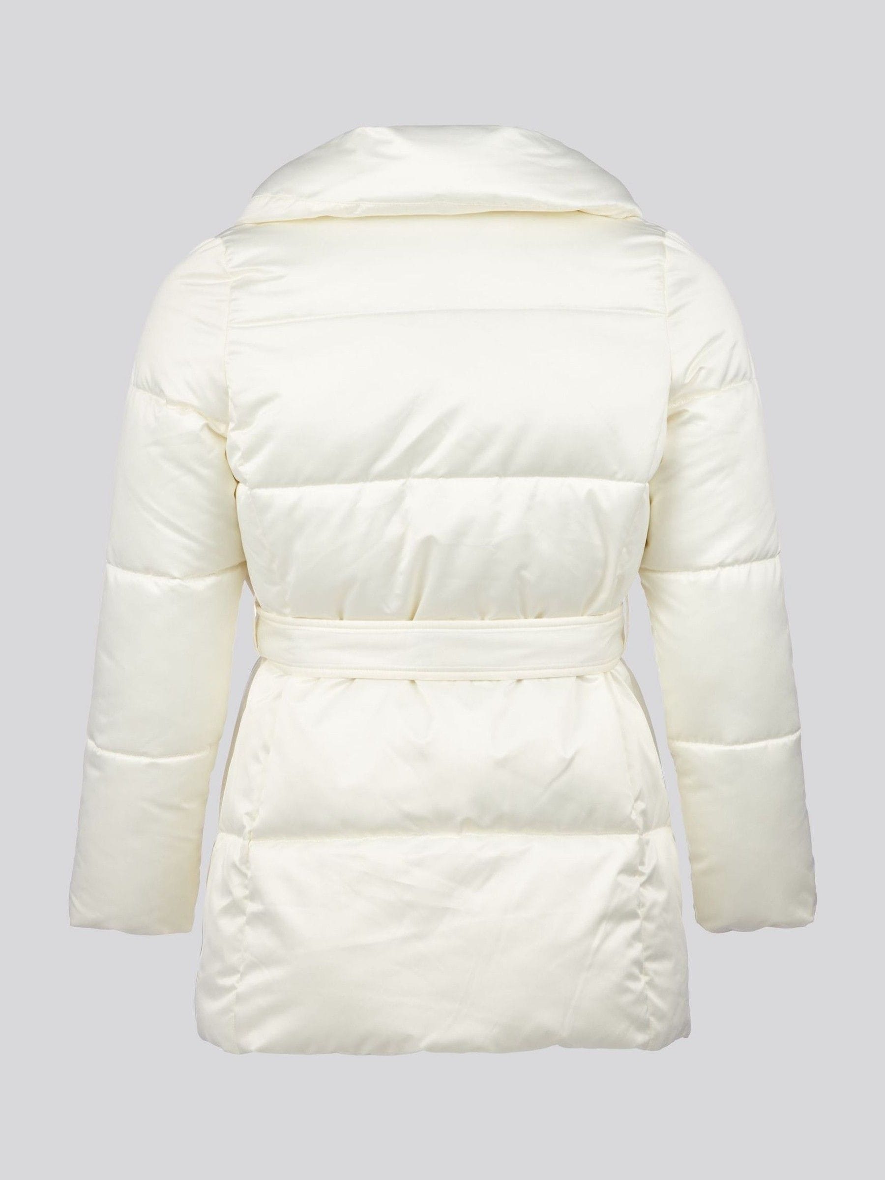White belted puffer coat cheap