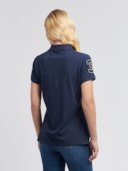 U.S. Polo Assn. Womens Blue 100% Cotton Player 3 Polo Shirt - Image 4 of 9
