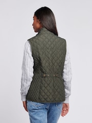 U.S. Polo Assn. Womens Green Hacking Quilted Gilet - Image 4 of 9