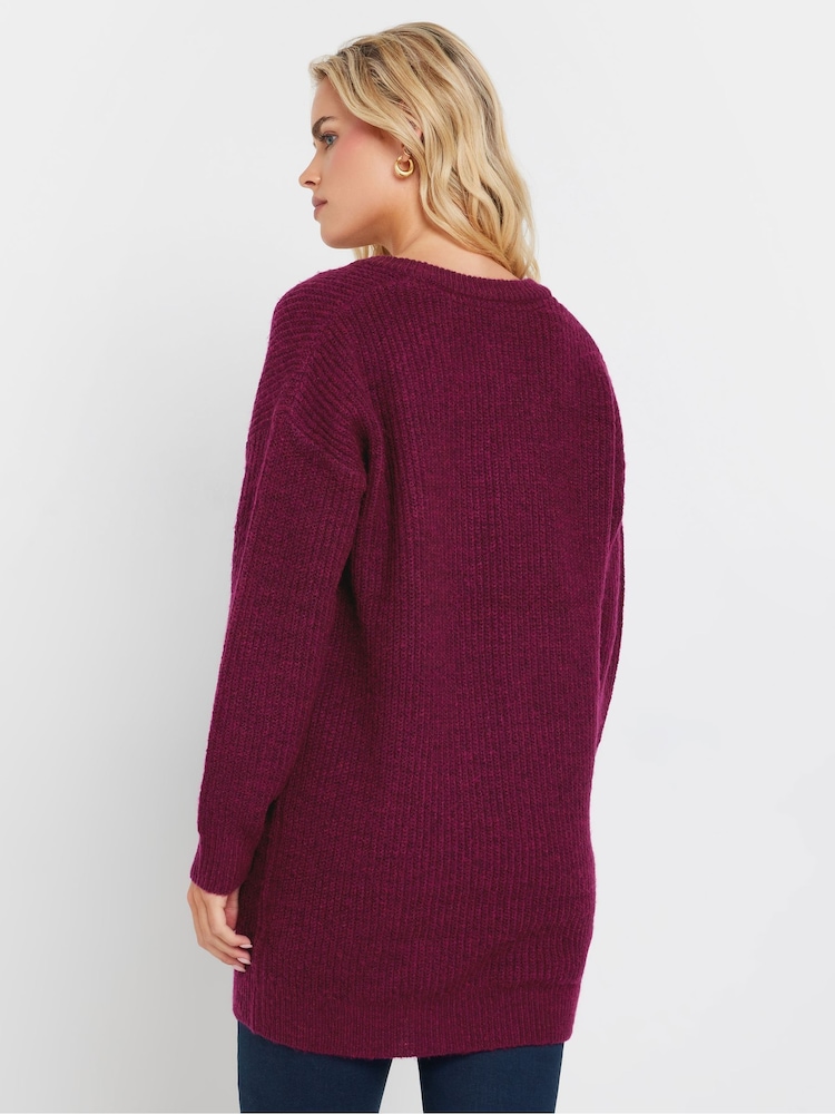 M&Co Purple Petite V-Neck Tunic - Image 3 of 5