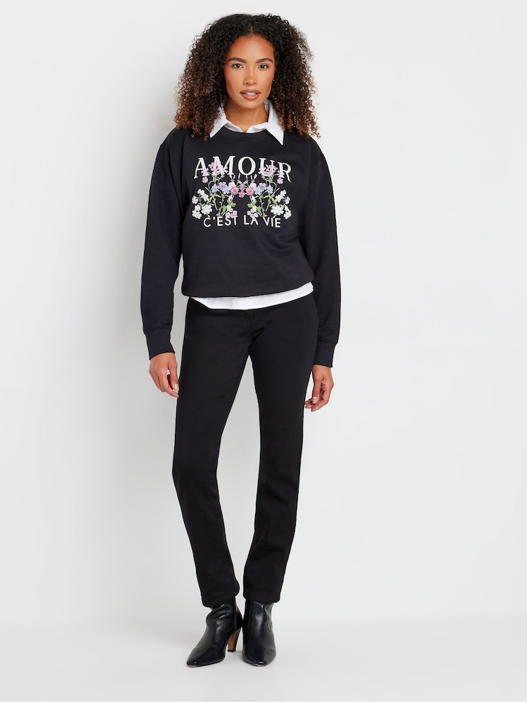 M&Co Blue Flower Print Sweatshirt - Image 2 of 6