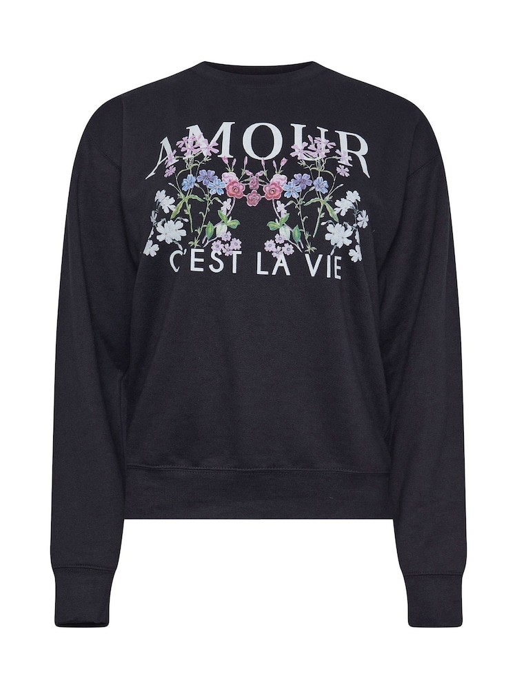 M&Co Blue Flower Print Sweatshirt - Image 6 of 6