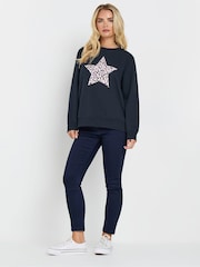 M&Co Blue Petite Animal Print Jumper - Image 3 of 5