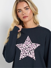 M&Co Blue Petite Animal Print Jumper - Image 4 of 5