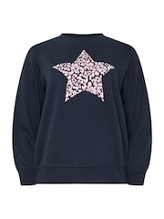 M&Co Blue Petite Animal Print Jumper - Image 5 of 5