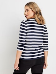 M&Co Blue Crew Neck 100% Cotton T-Shirts 3 Pack - Image 4 of 9